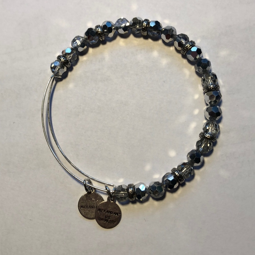 Alex and Ani silver beaded bracelet. Silver tone.